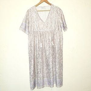 Mislook Boho Lavender Paisley Nightgown Dress Nap